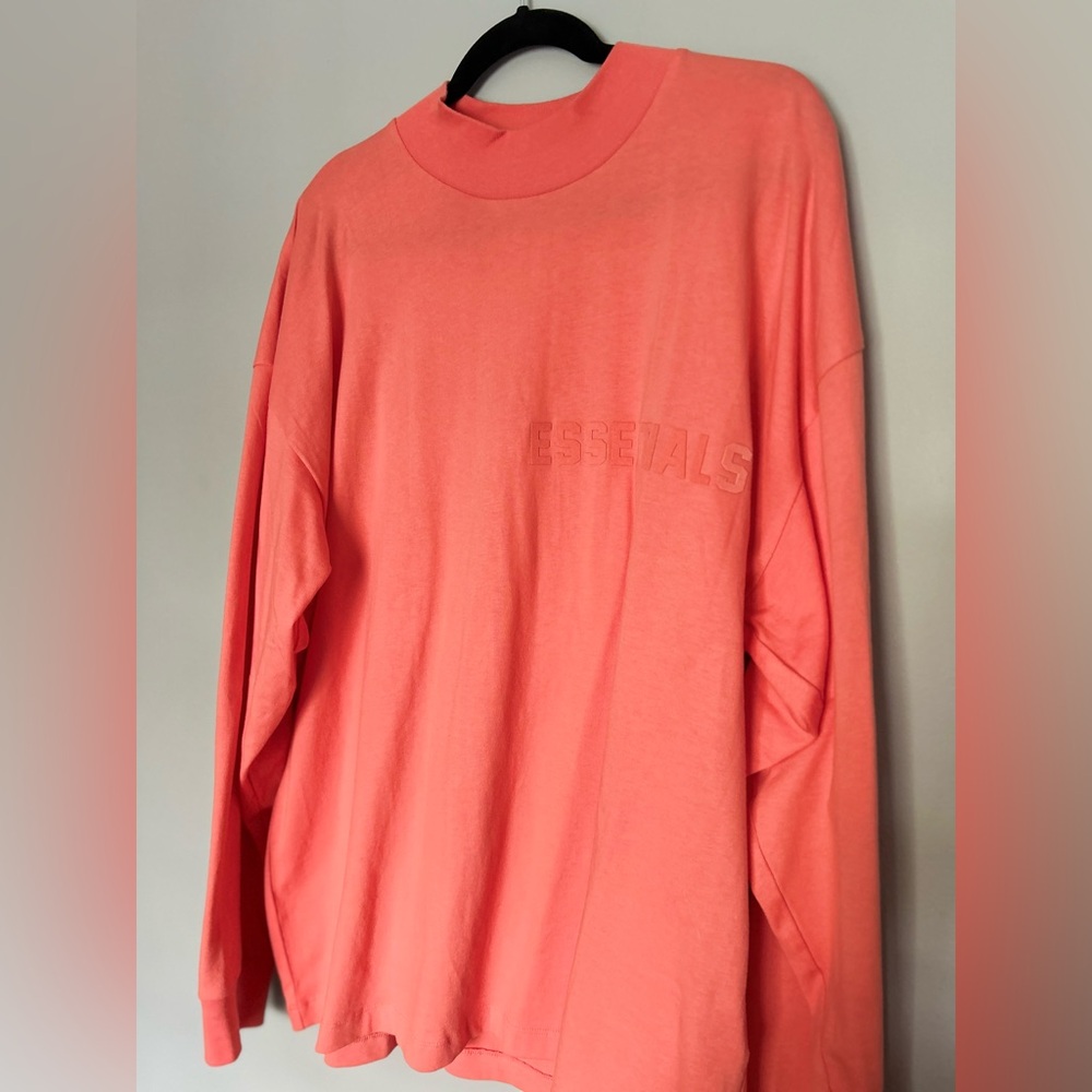 Fear Of God Essentials Coral crew neck long sleeve top. *Worn one*
